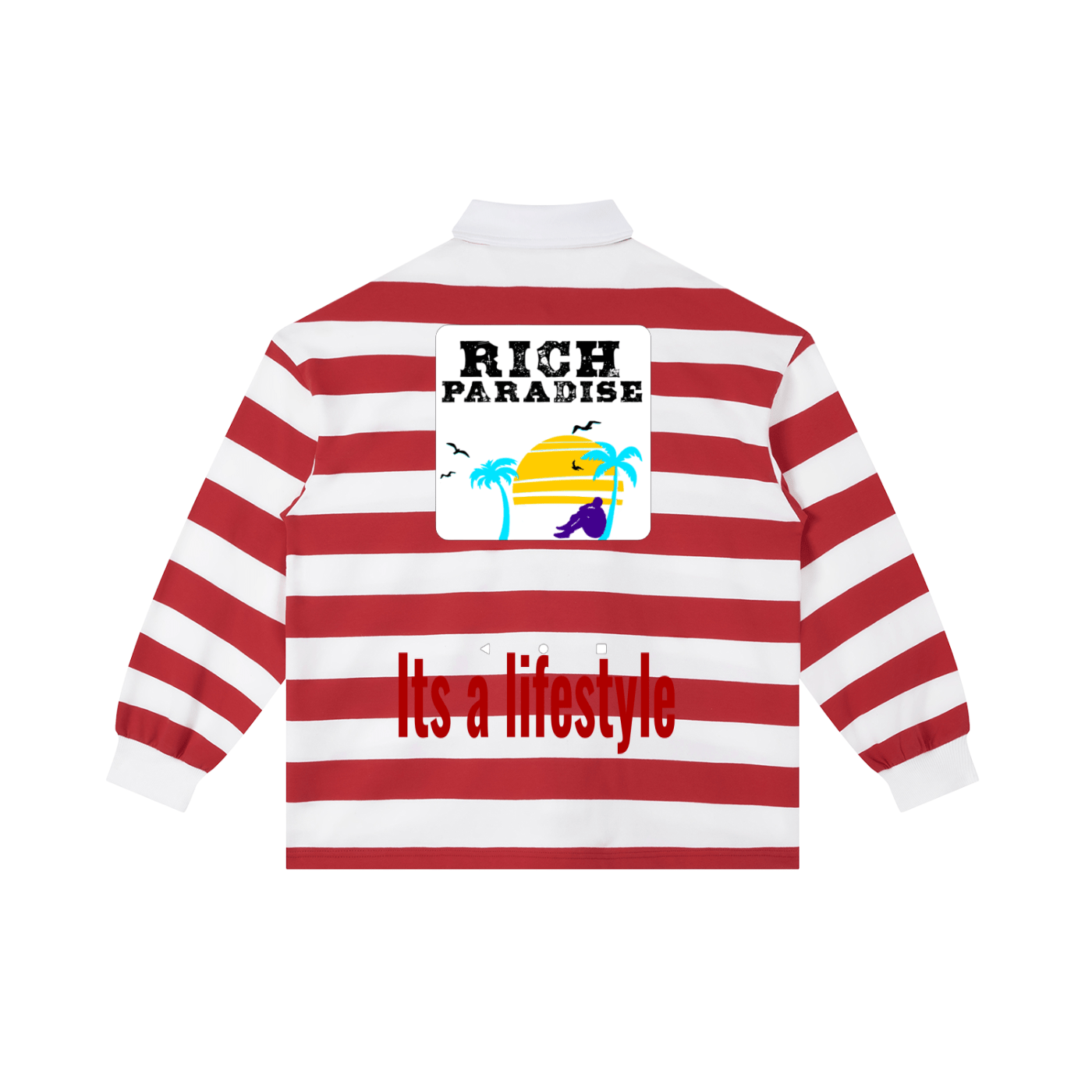 Rich Paradise Color Block Stripe Polo Shirt