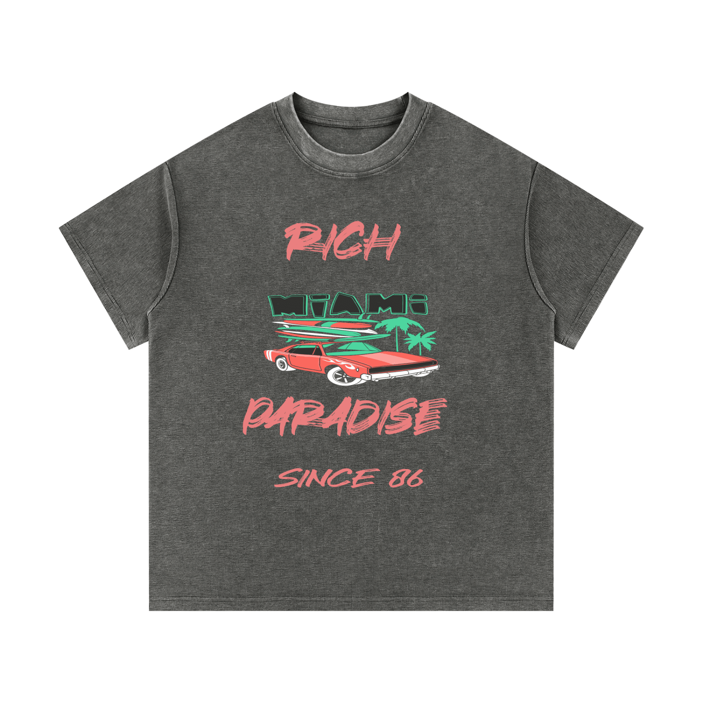 Mineral Wash Waffle Knit T-Shirt