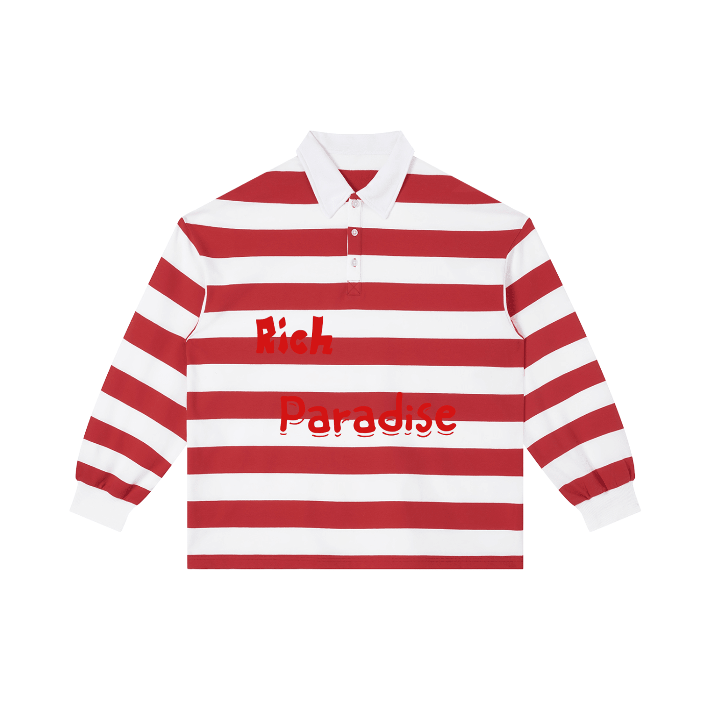 Rich Paradise Color Block Stripe Polo Shirt