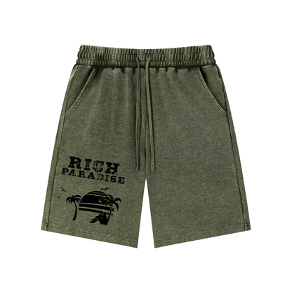 Mineral Wash Waffle Knit Shorts