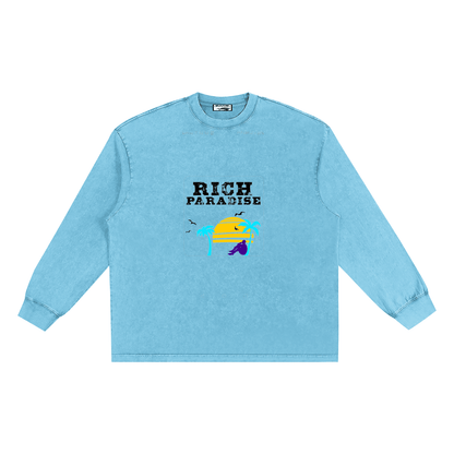 Snow Washed Frayed Edge T-Shirt