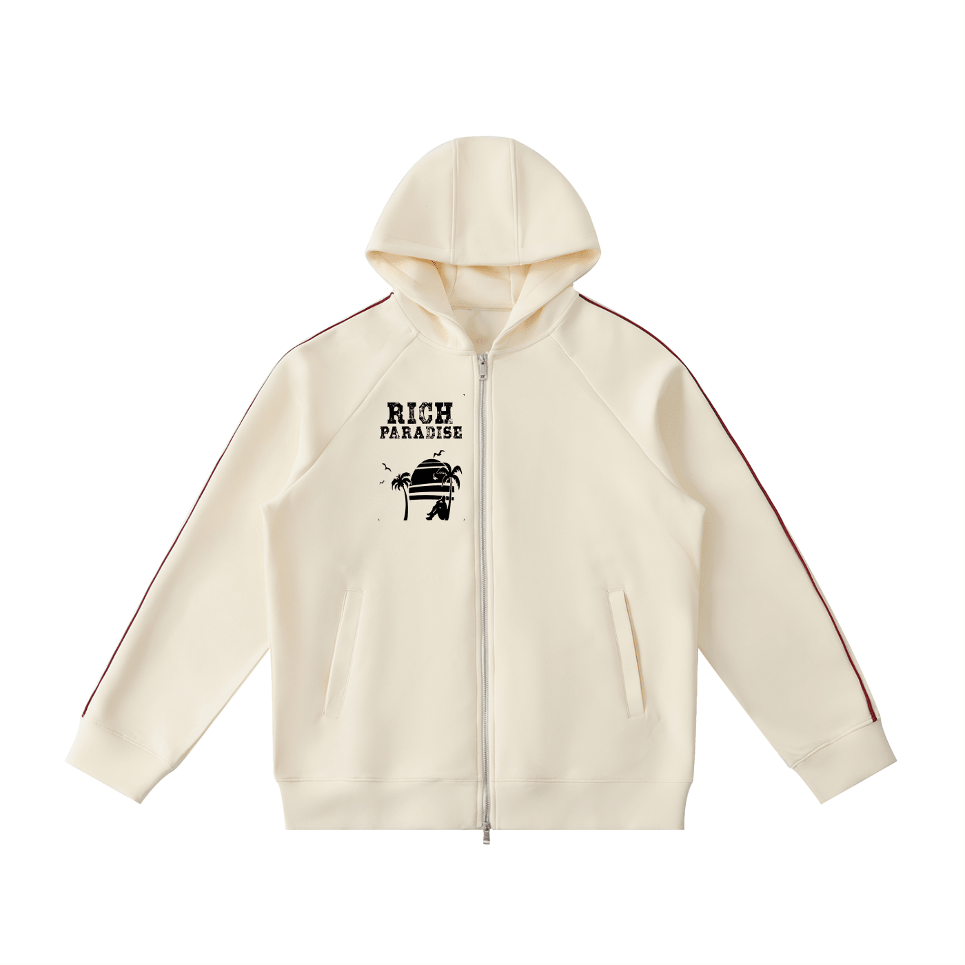 Heavyweight Raglan Sleeve Zip Hoodie