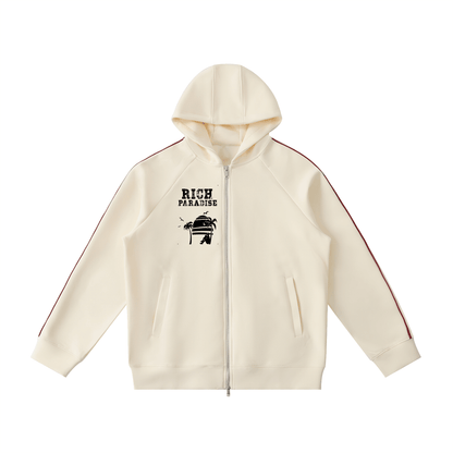 Heavyweight Raglan Sleeve Zip Hoodie