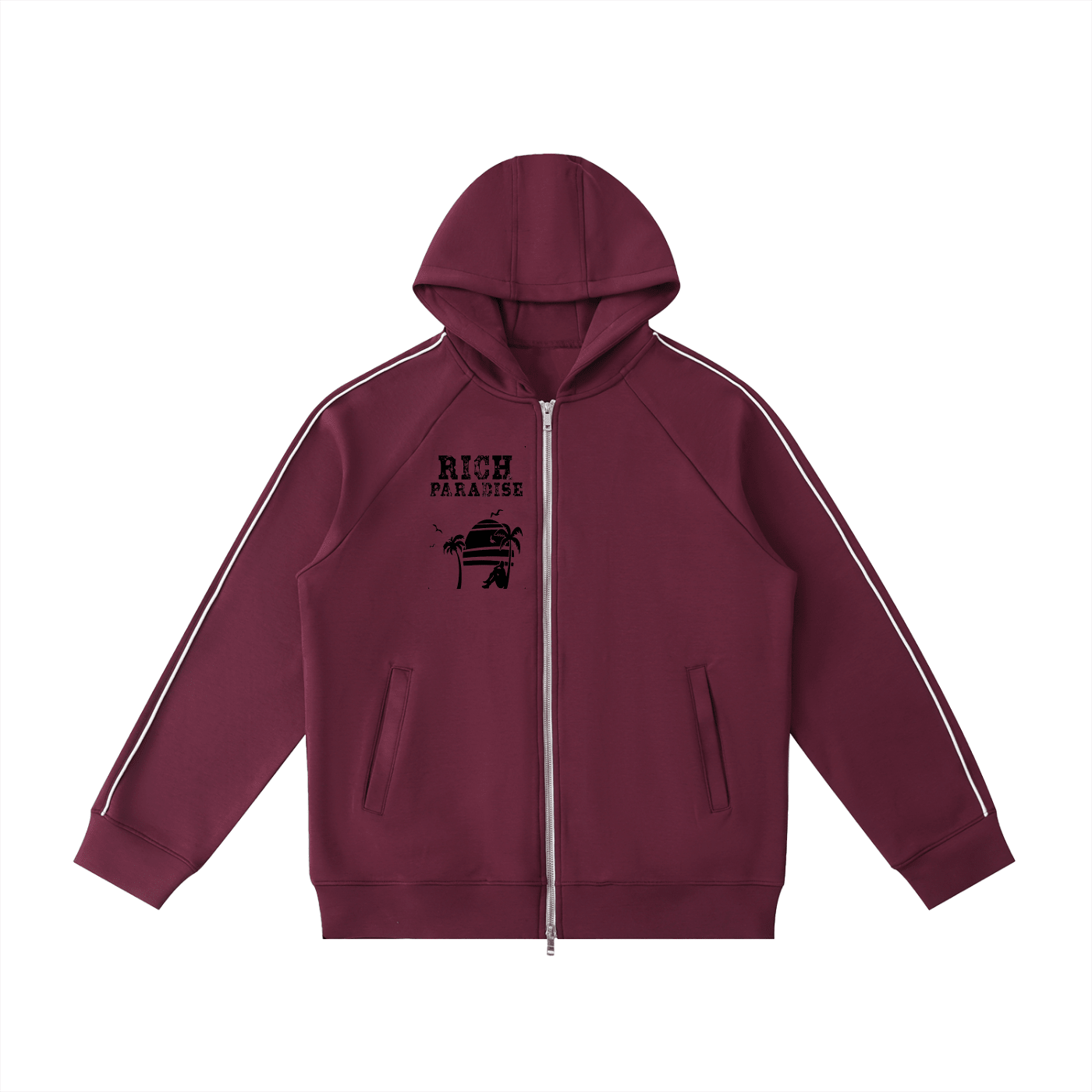 Heavyweight Raglan Sleeve Zip Hoodie