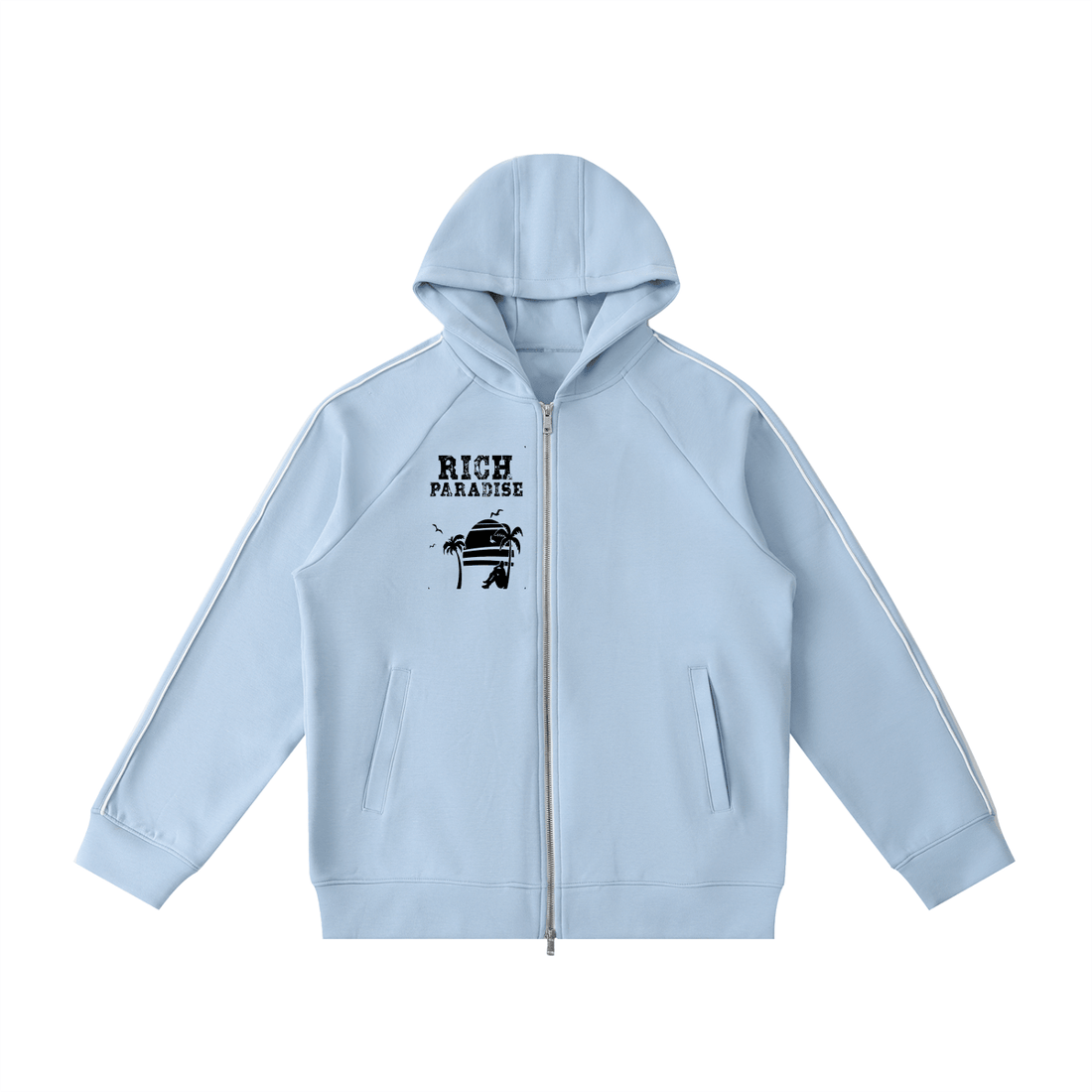 Heavyweight Raglan Sleeve Zip Hoodie