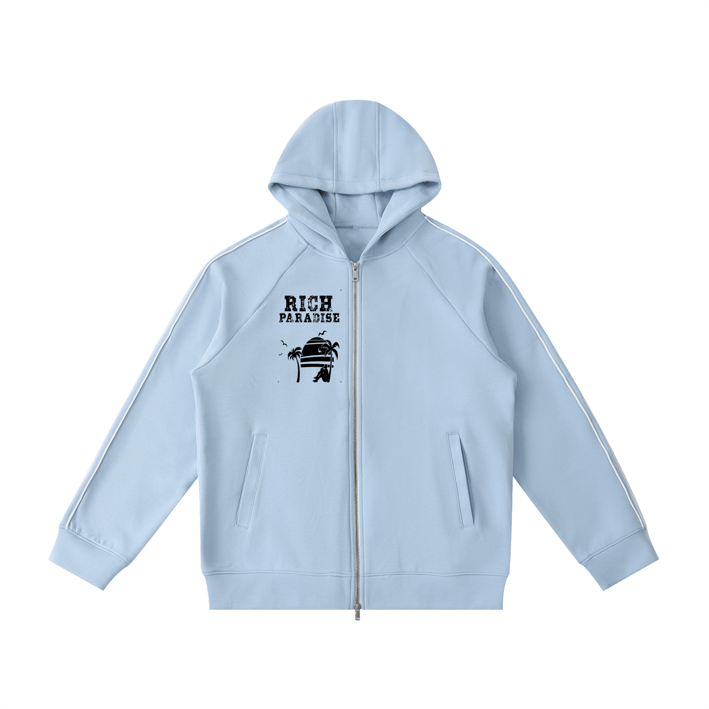 Heavyweight Raglan Sleeve Zip Hoodie