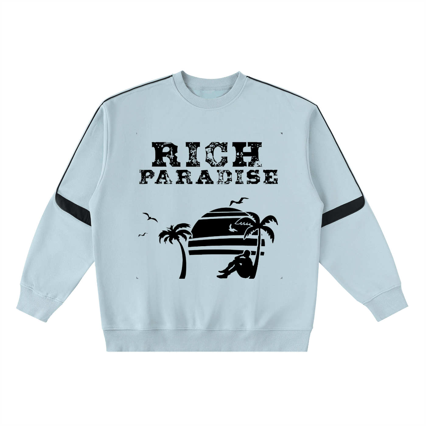 Oversized Crewneck Taped Sweatshirt