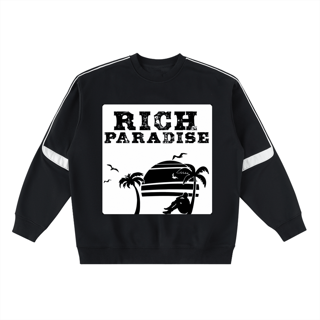 Oversized Crewneck Taped Sweatshirt