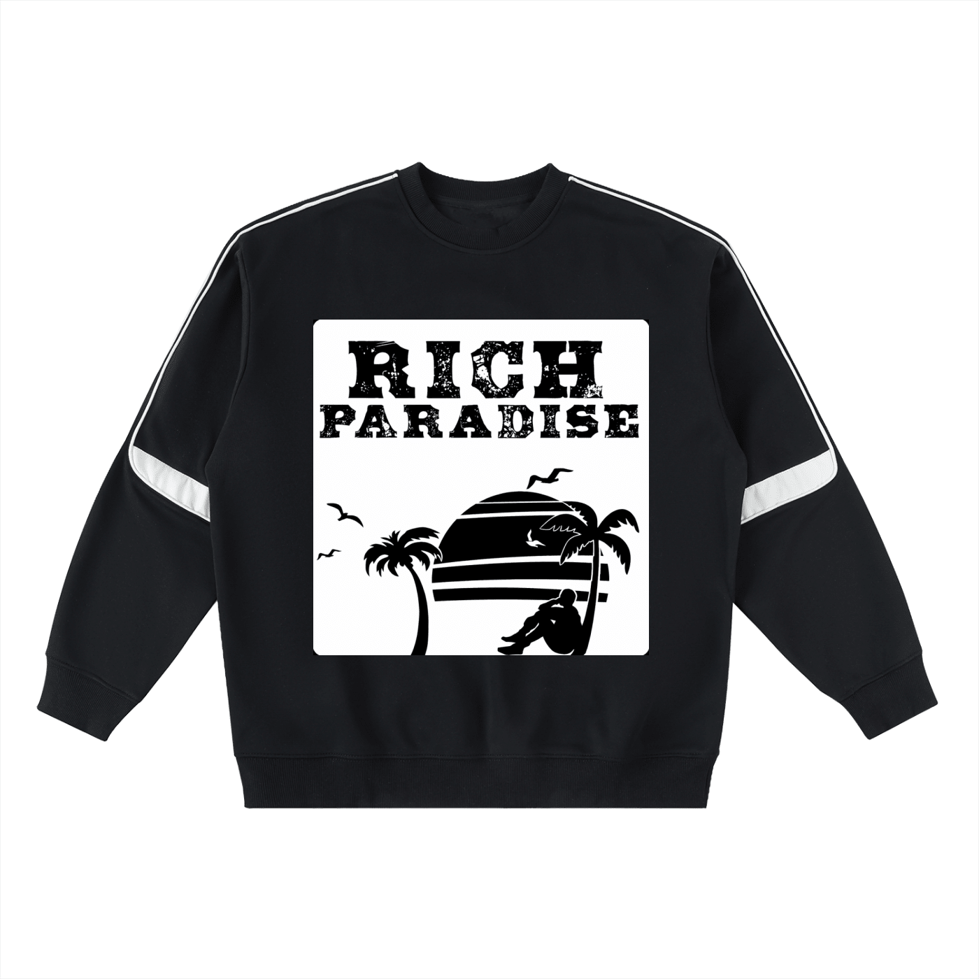 Oversized Crewneck Taped Sweatshirt