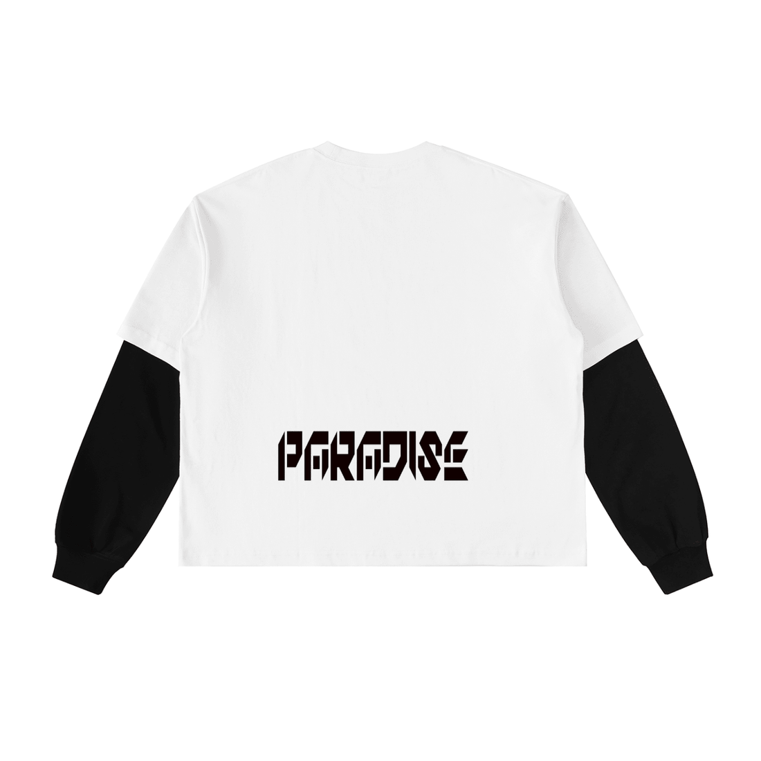 Layered Contrast Sleeve Cotton T-Shirt