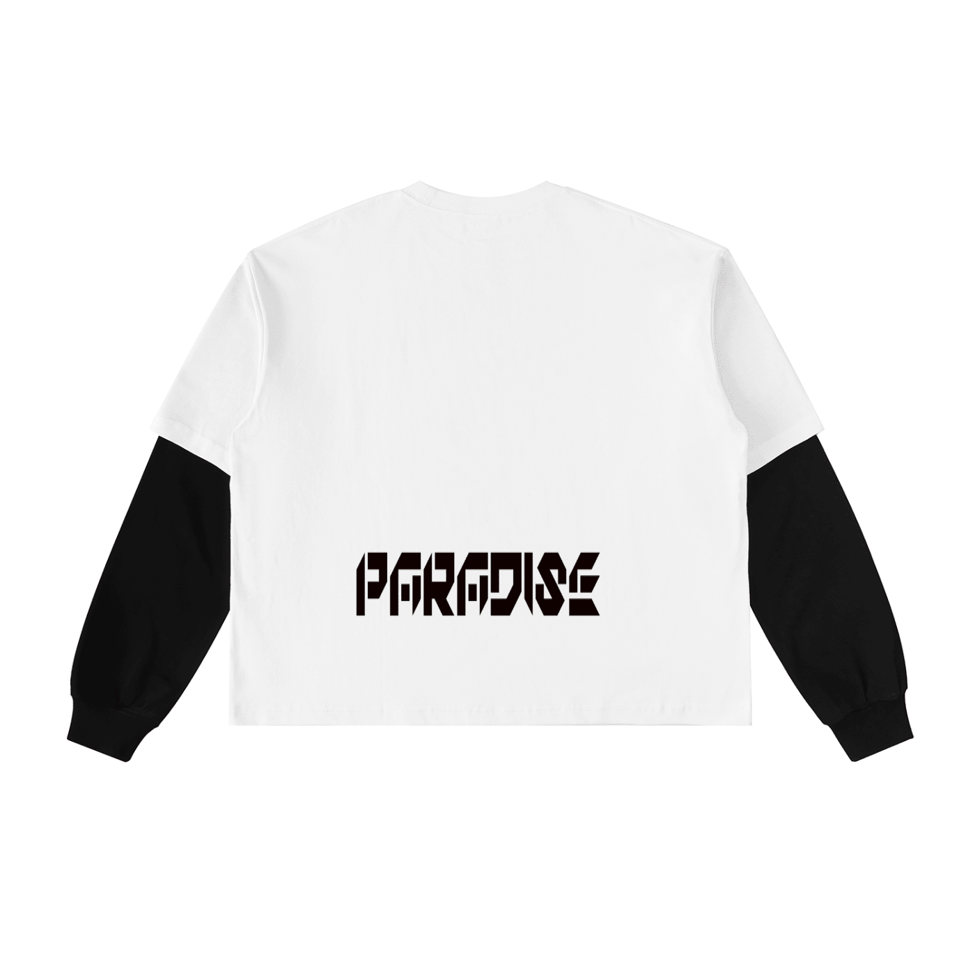 Layered Contrast Sleeve Cotton T-Shirt