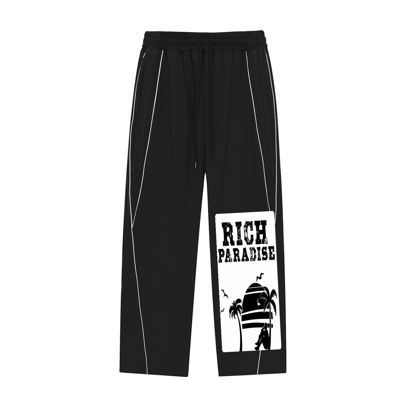 Reflection Striped Straight-Leg Sweatpants