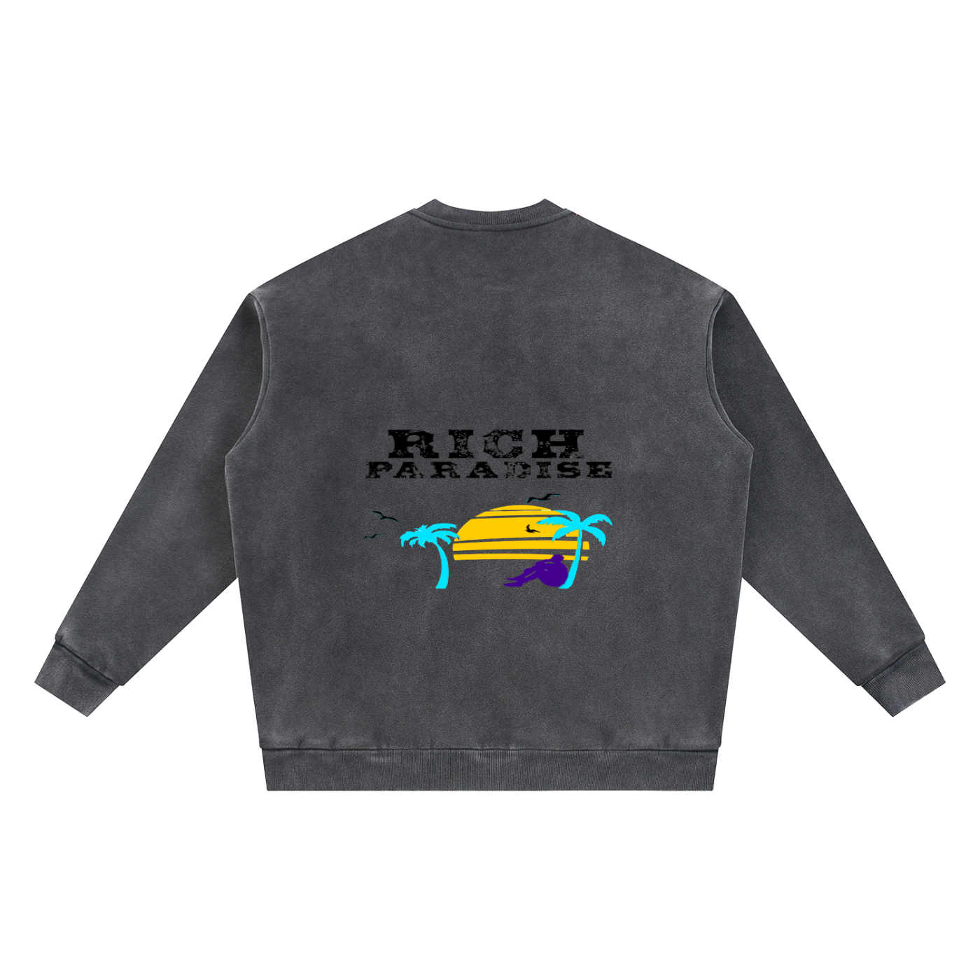 Vintage Washed Fleece Baseball Jacket