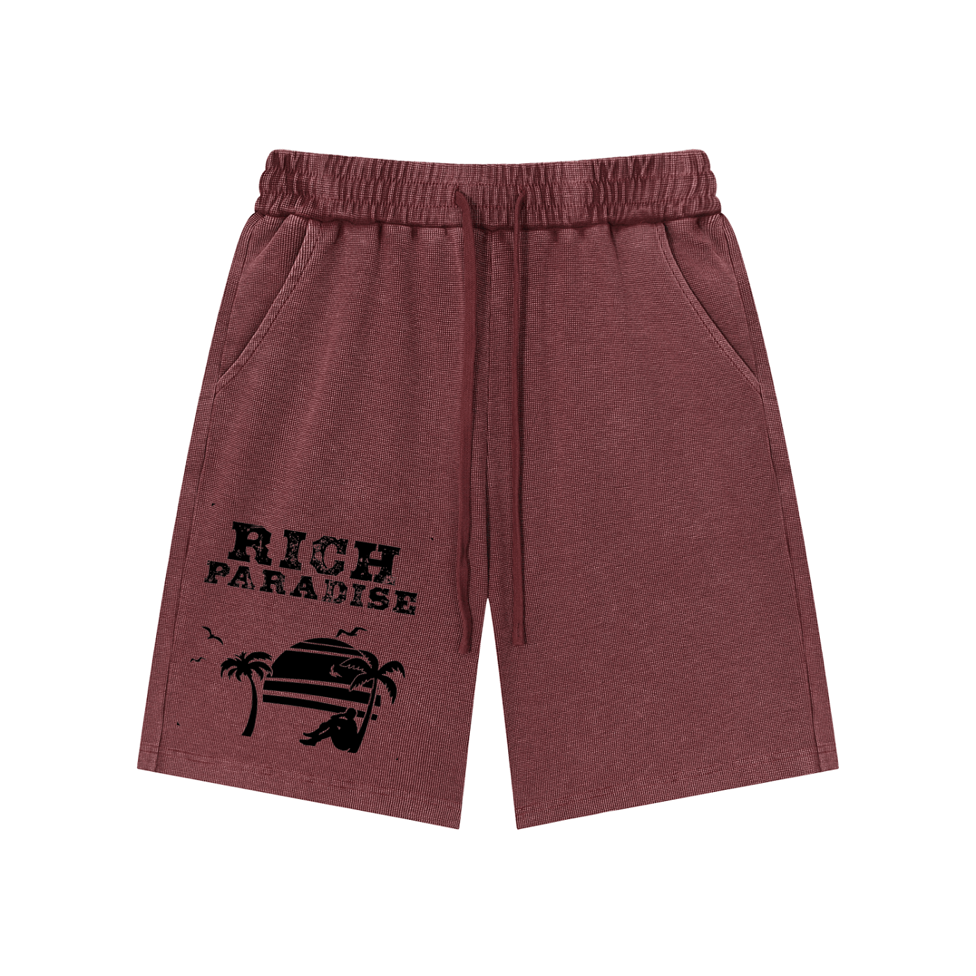 Mineral Wash Waffle Knit Shorts