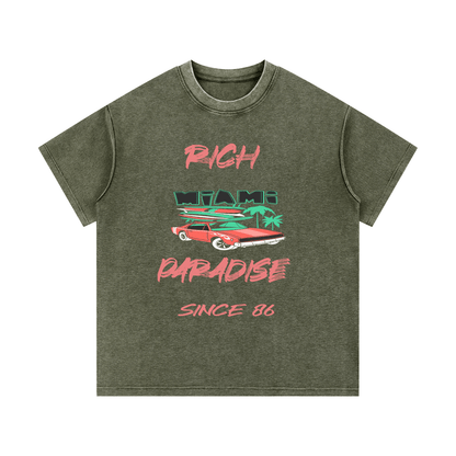 Mineral Wash Waffle Knit T-Shirt