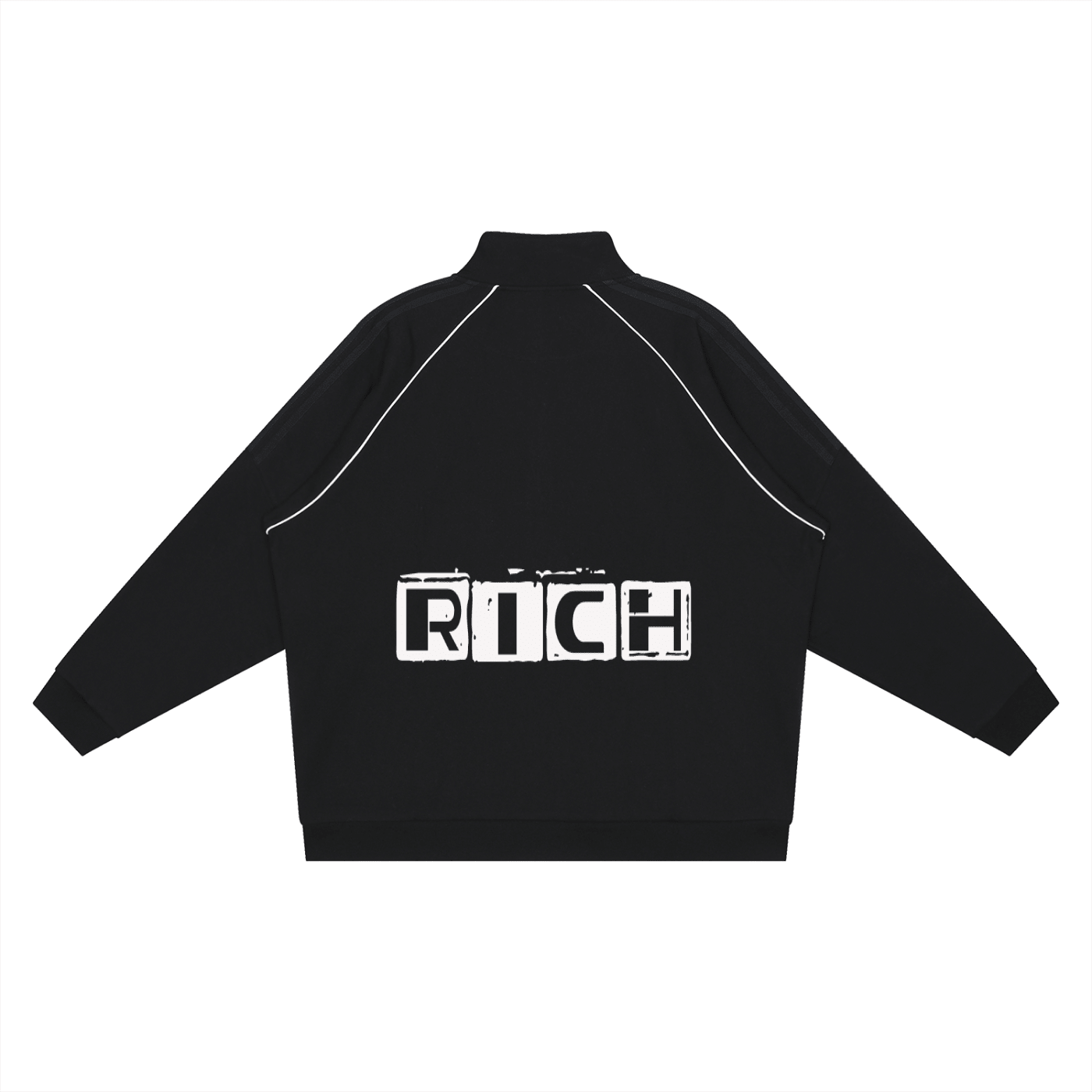 Reflection Striped Raglan Sleeve  Jacket