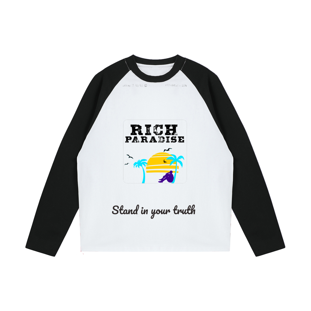 Color-Blocked Raglan Long-Sleeve T-Shirt