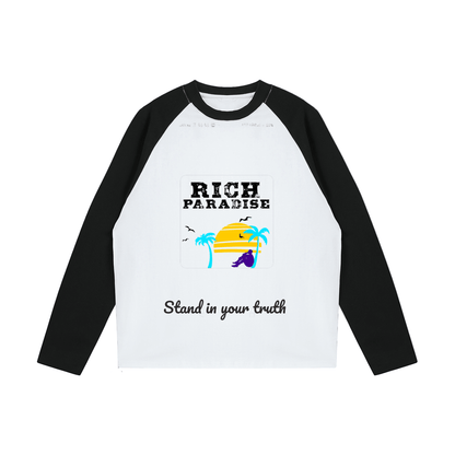 Color-Blocked Raglan Long-Sleeve T-Shirt