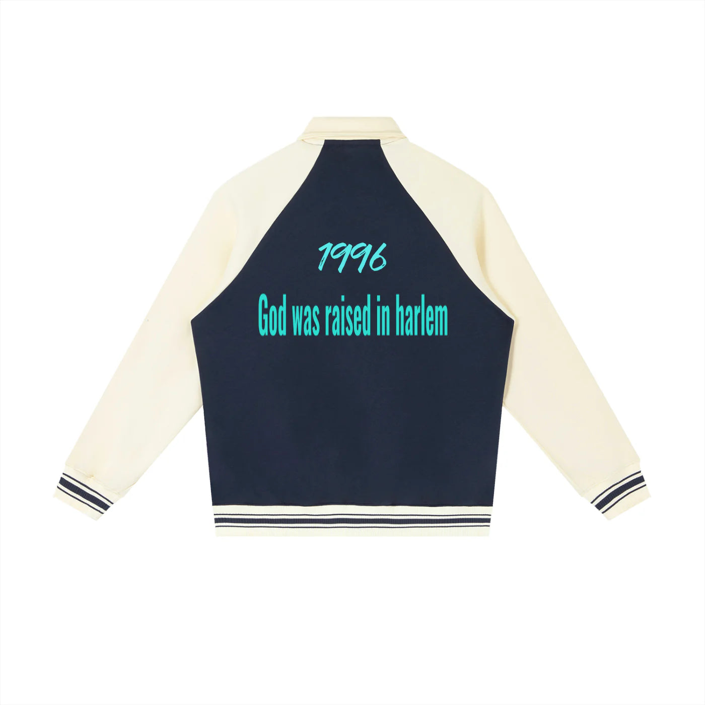 Contrast Raglan Sleeve Baseball Jacket