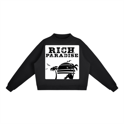 Essential Fleece Mock-Neck Crew Sweatshirt