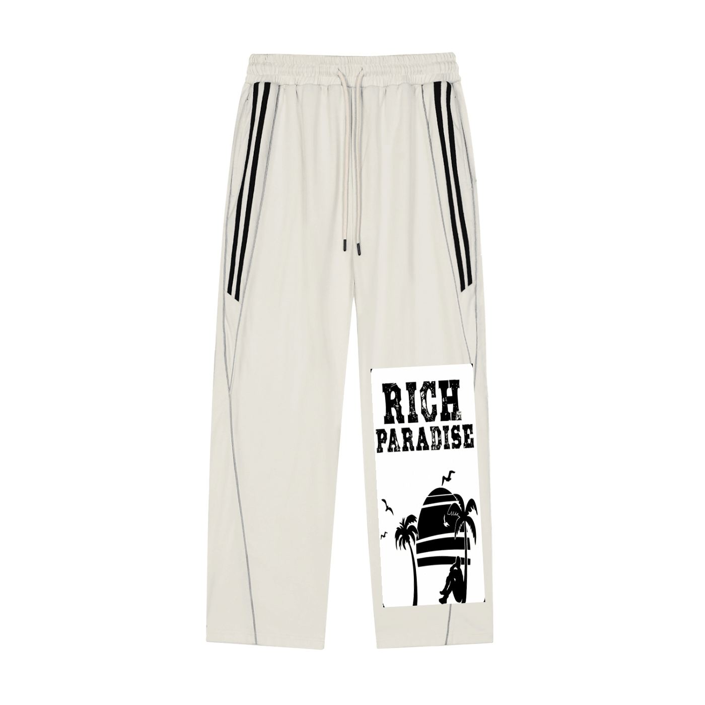 Reflection Striped Straight-Leg Sweatpants