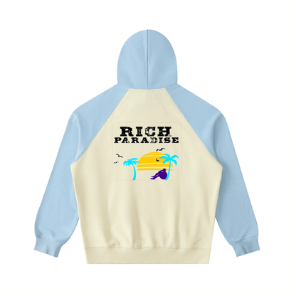 Color-Block Raglan Sleeve Hoodie