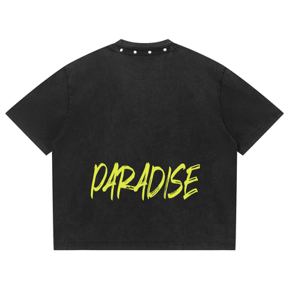 Unisex Washed Boxy Studded T-Shirt