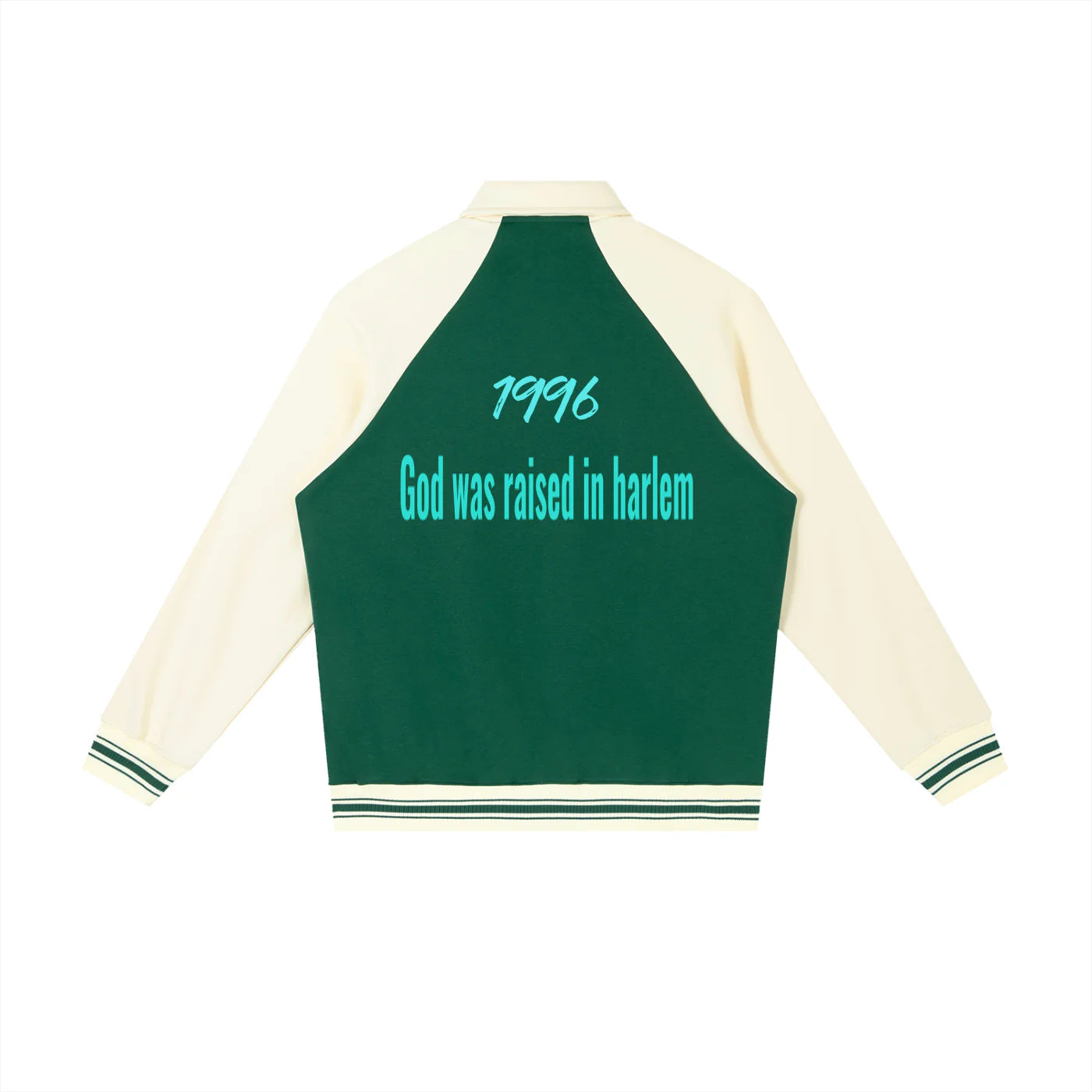 Contrast Raglan Sleeve Baseball Jacket