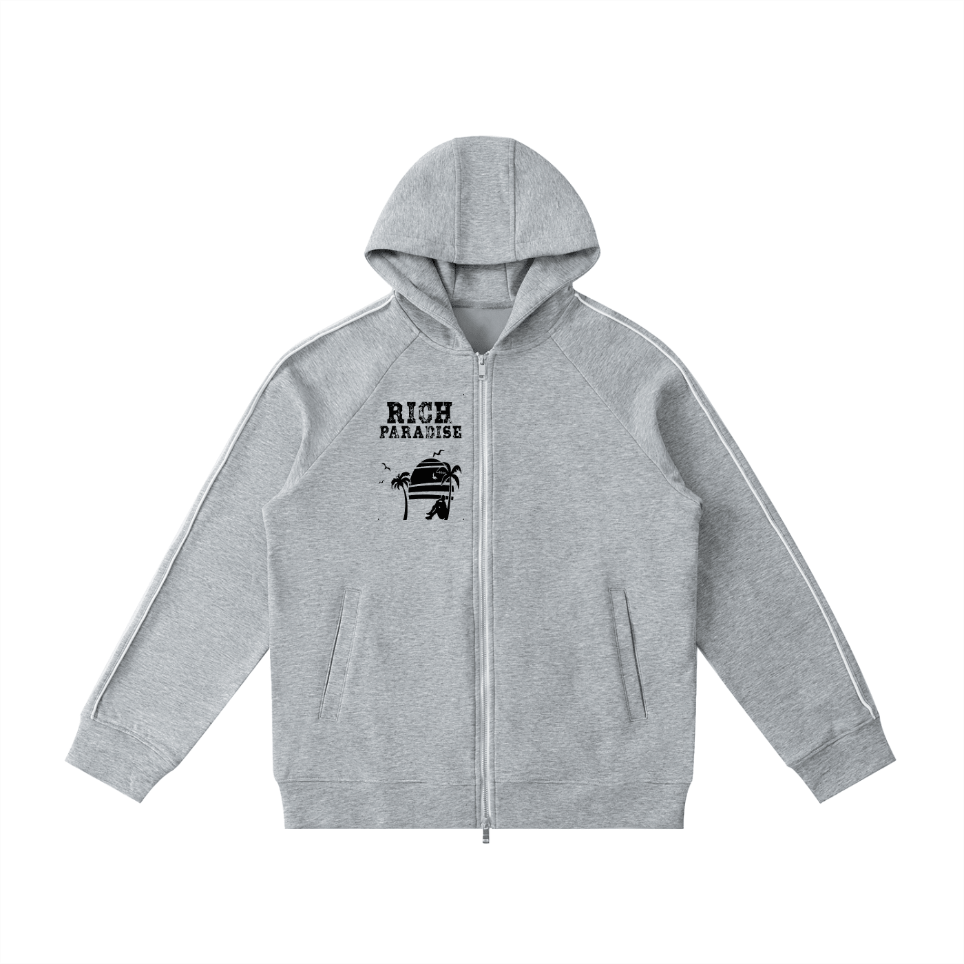 Heavyweight Raglan Sleeve Zip Hoodie