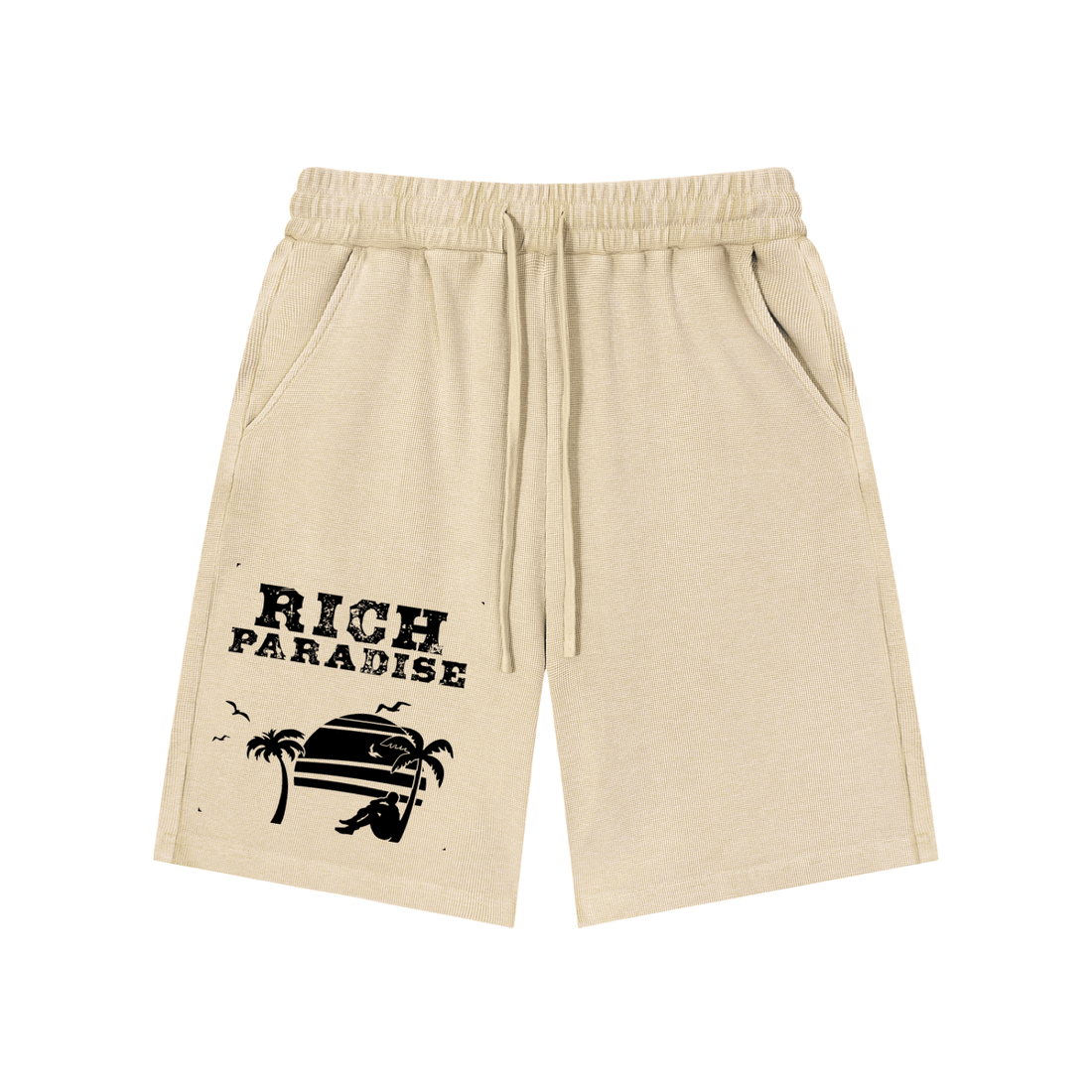 Mineral Wash Waffle Knit Shorts