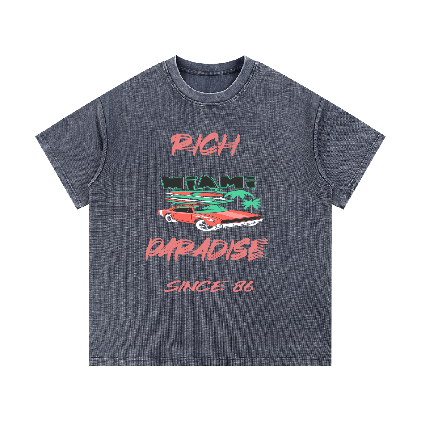 Mineral Wash Waffle Knit T-Shirt