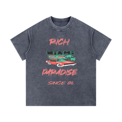 Mineral Wash Waffle Knit T-Shirt