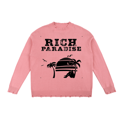 Vintage Washed Hand-Frayed Sweater