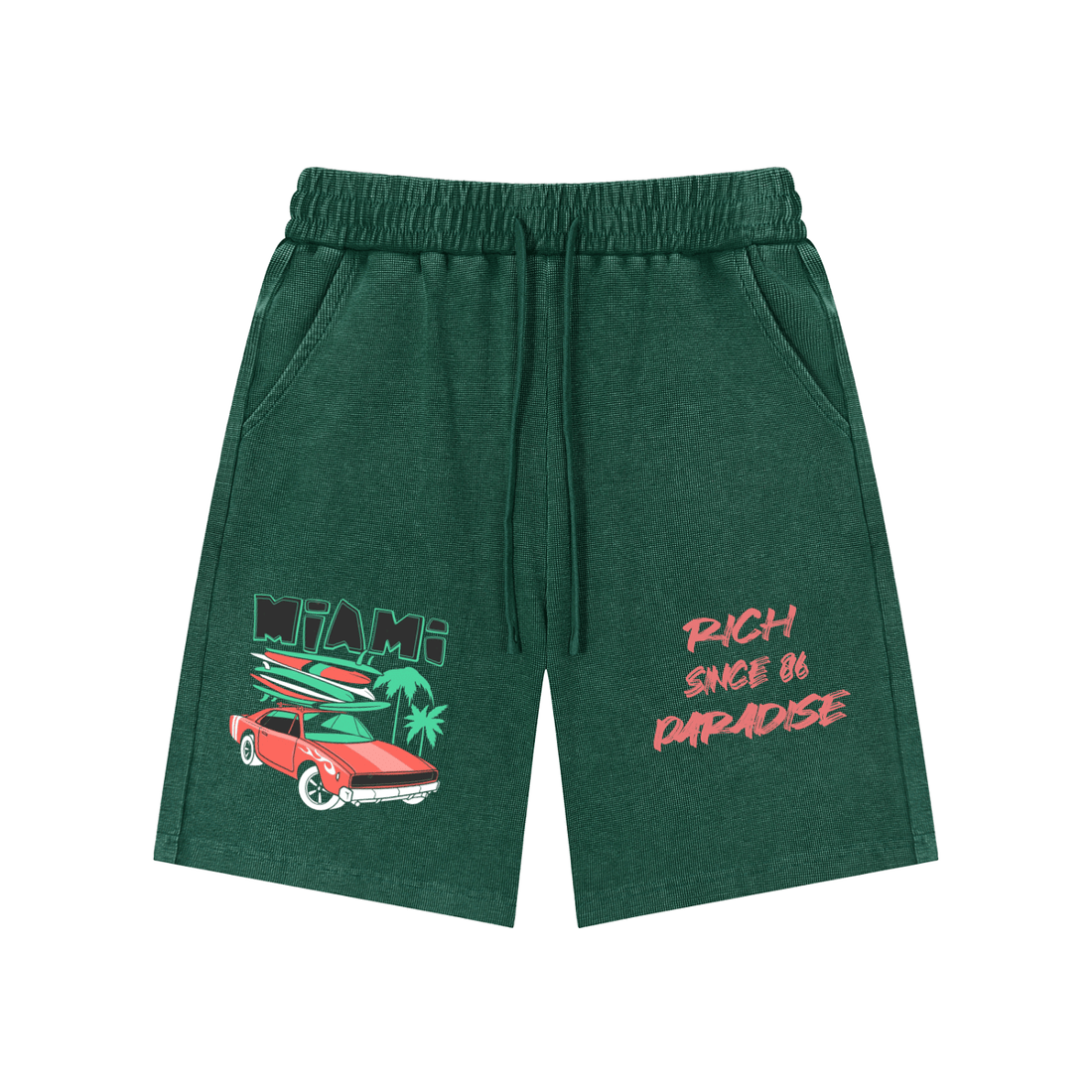 Mineral Wash Waffle Knit Shorts