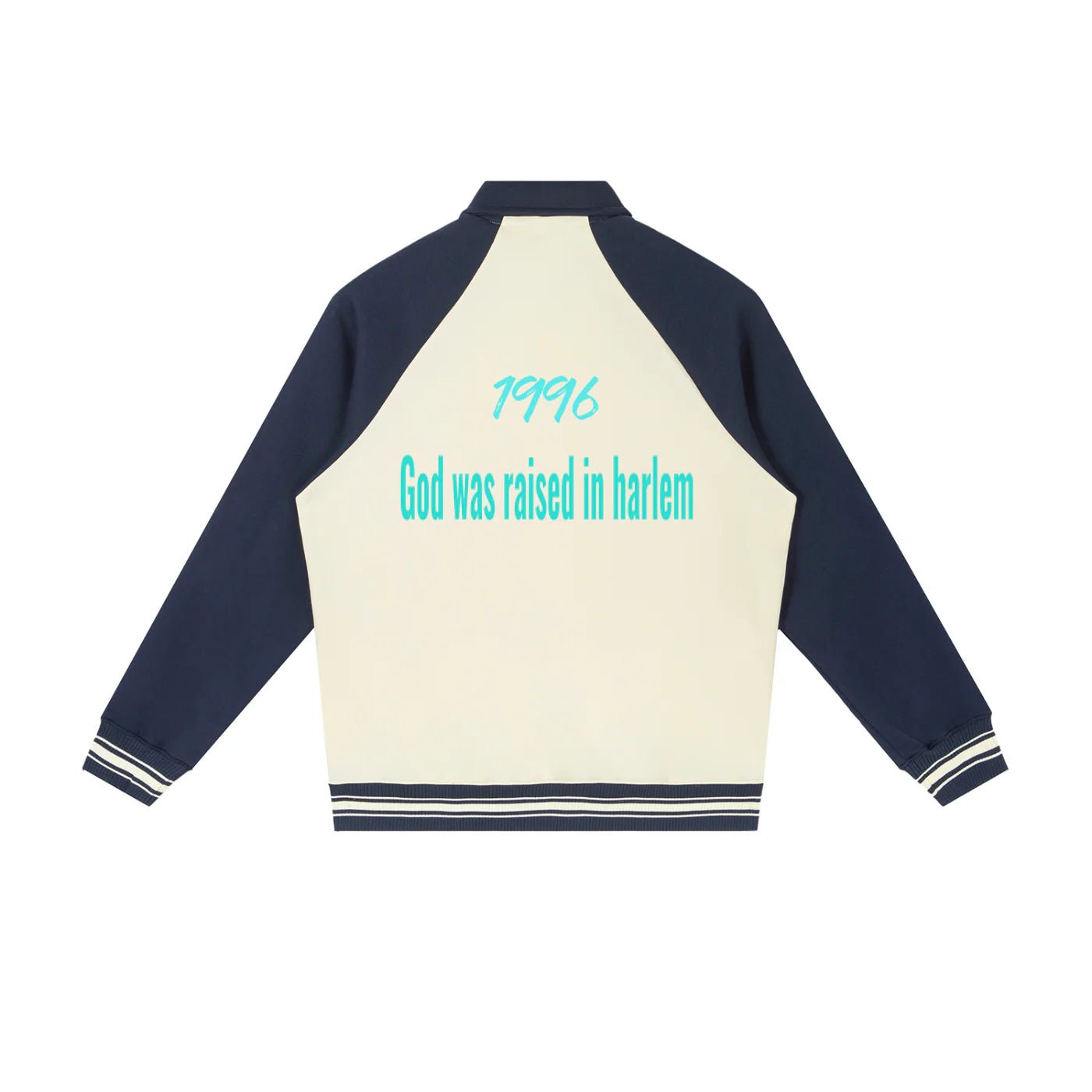 Contrast Raglan Sleeve Baseball Jacket