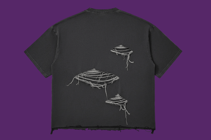 Rich Paradise Snow Wash Raw-Hem Boxy T-shirt