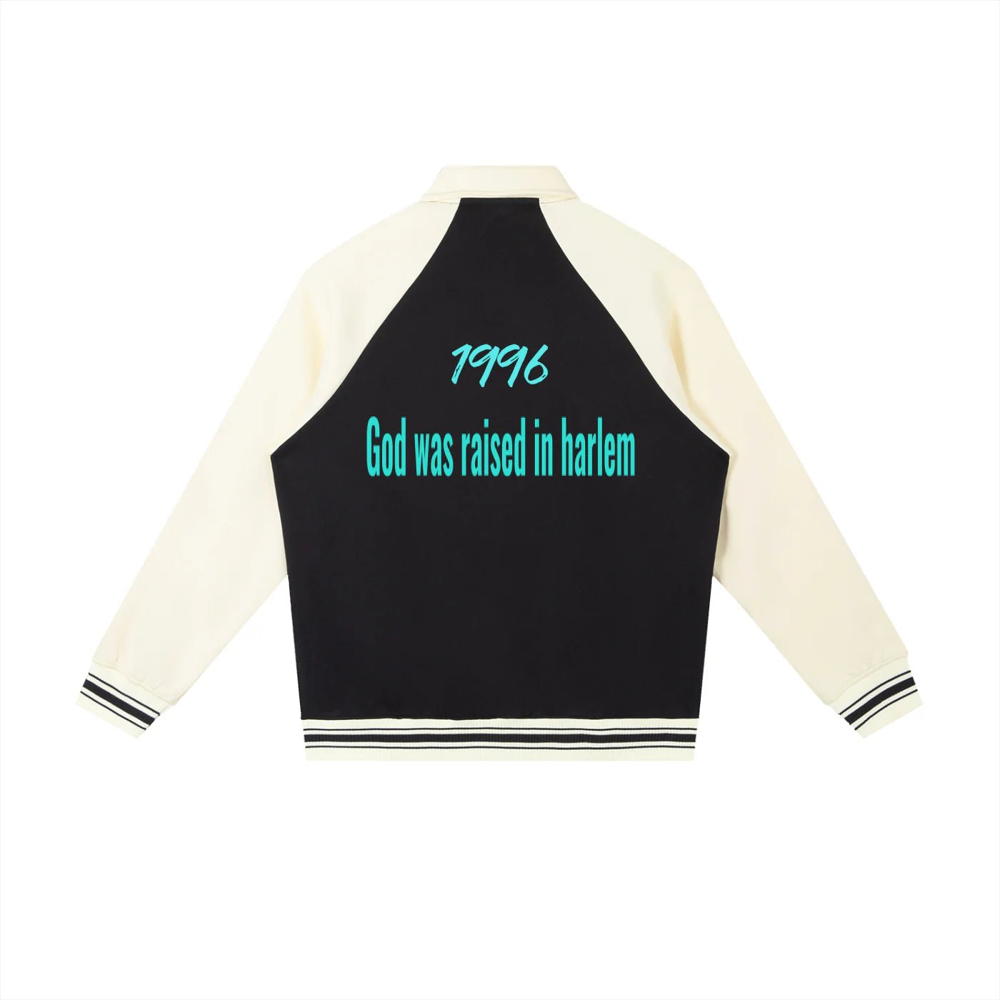 Contrast Raglan Sleeve Baseball Jacket