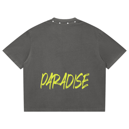 Unisex Washed Boxy Studded T-Shirt