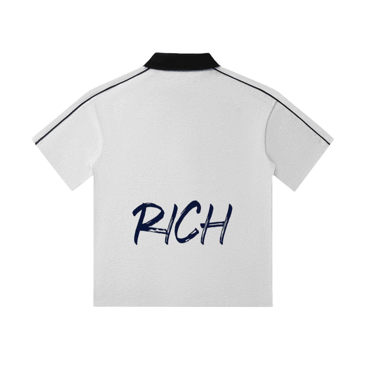 Contrast Collar Short-Sleeve Polo Shirt