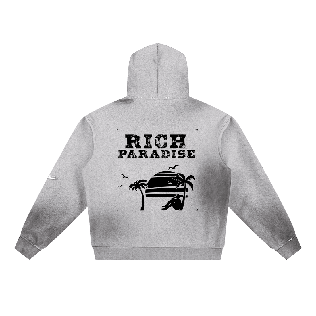 Sun Fade Frayed Fleece Hoodie