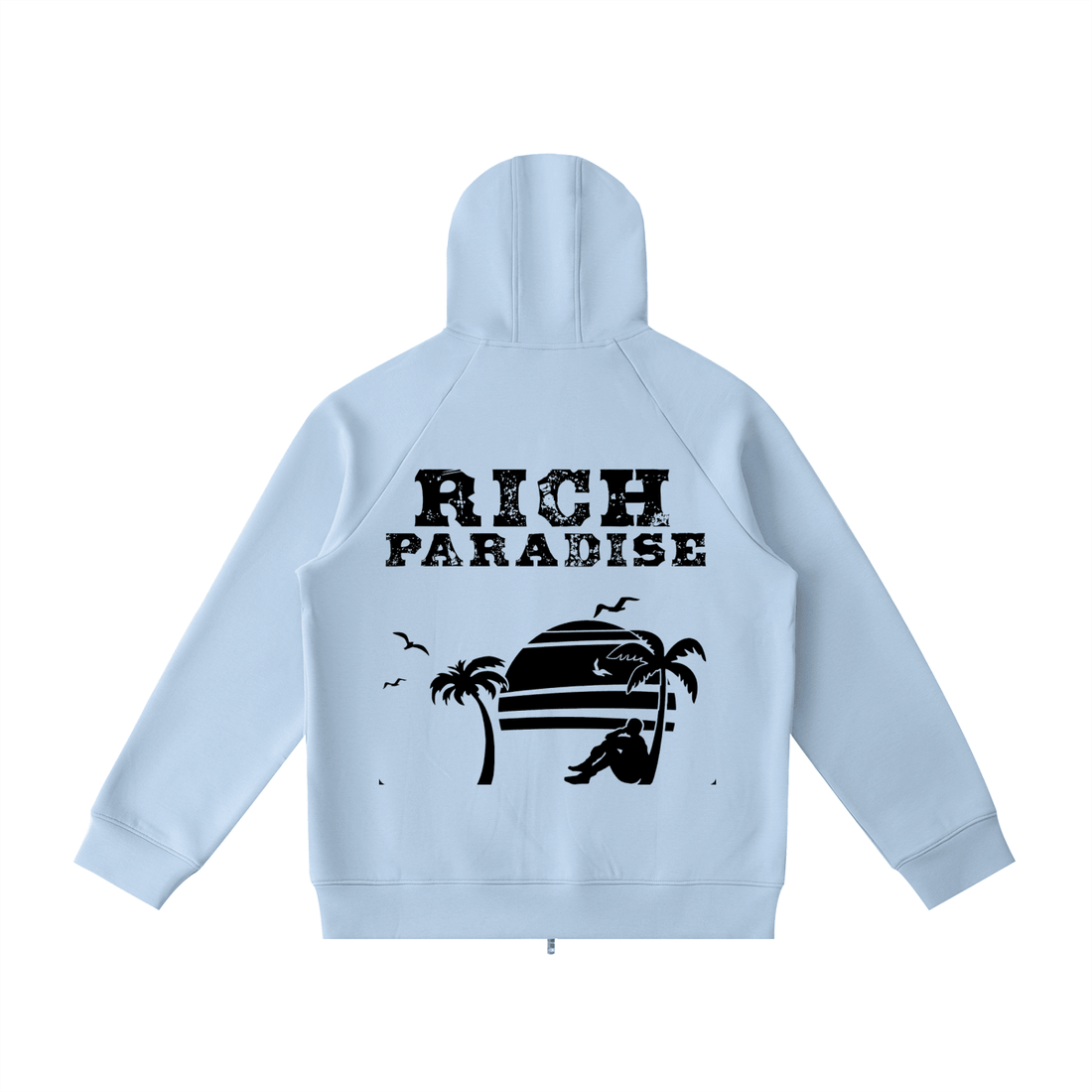 Heavyweight Raglan Sleeve Zip Hoodie