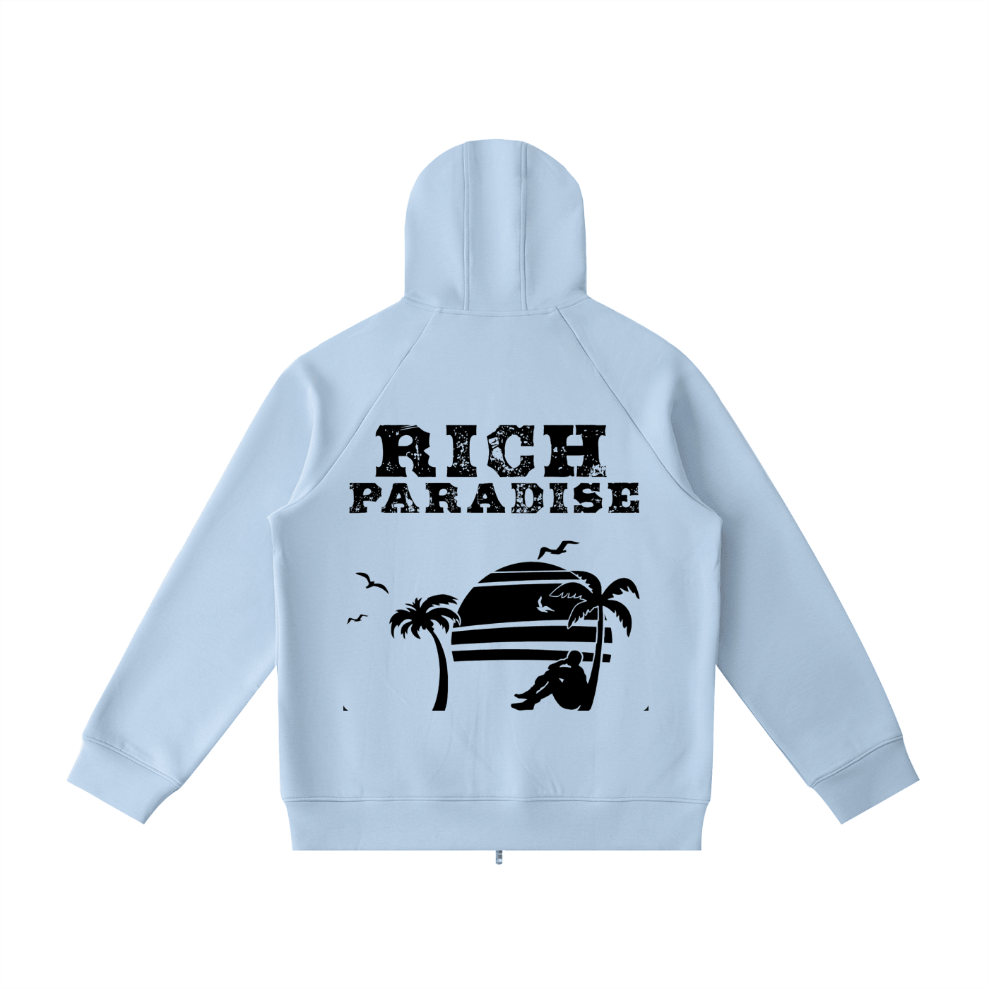 Heavyweight Raglan Sleeve Zip Hoodie