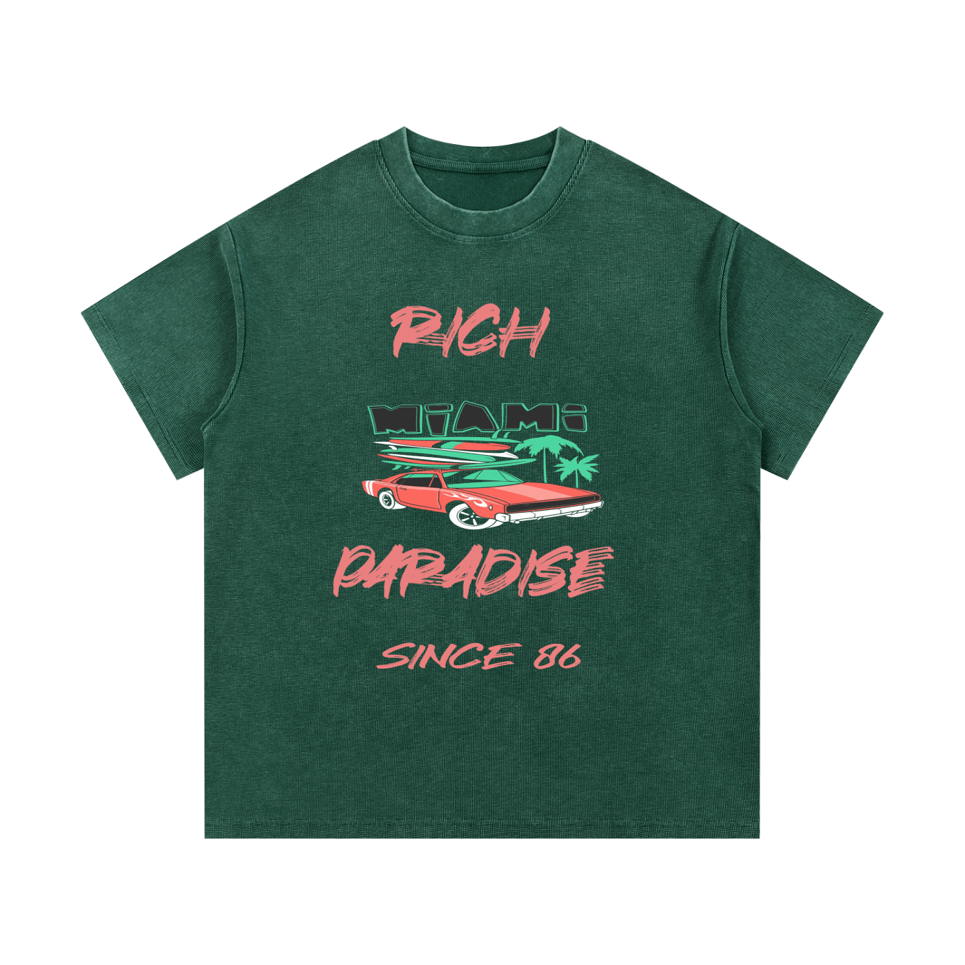 Mineral Wash Waffle Knit T-Shirt