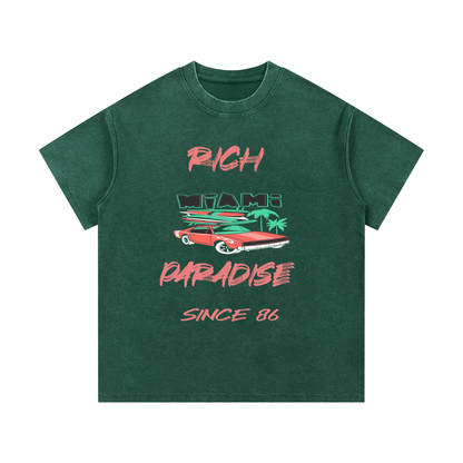 Mineral Wash Waffle Knit T-Shirt