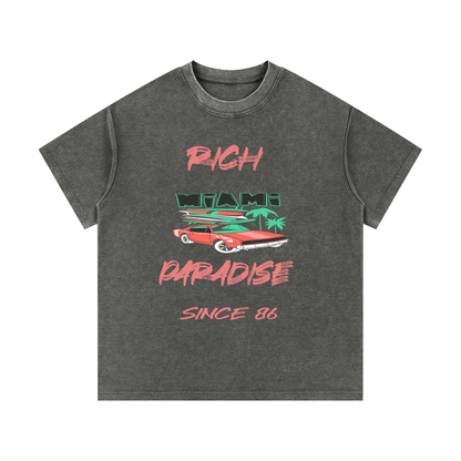 Mineral Wash Waffle Knit T-Shirt