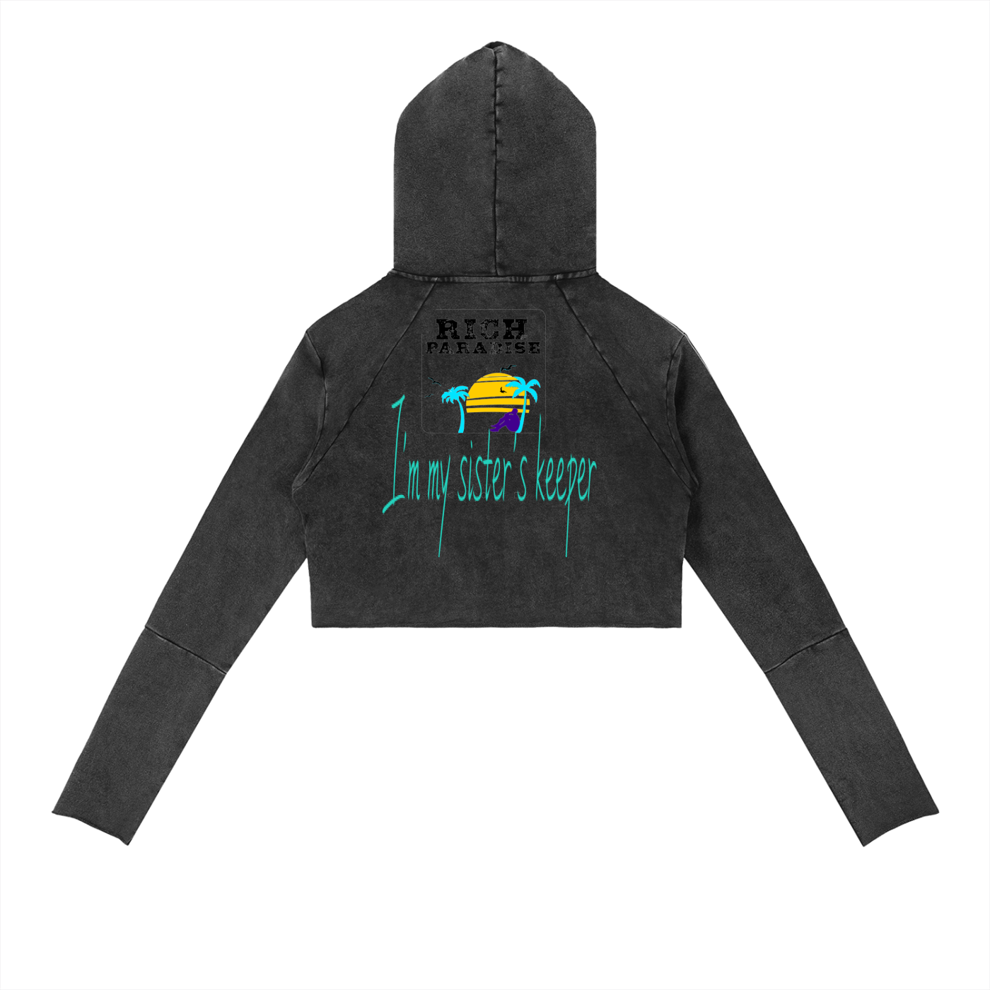 Vintage Washed Raw Edge Hoodie