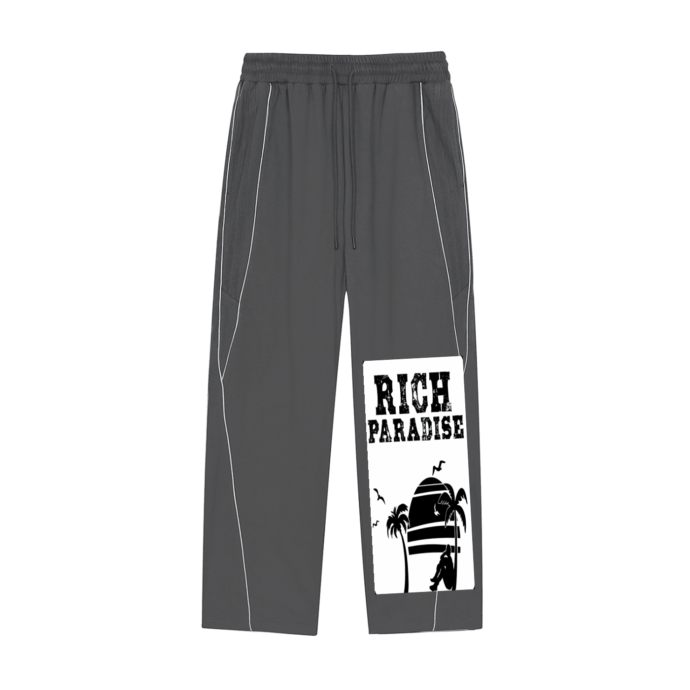 Reflection Striped Straight-Leg Sweatpants