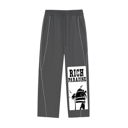 Reflection Striped Straight-Leg Sweatpants