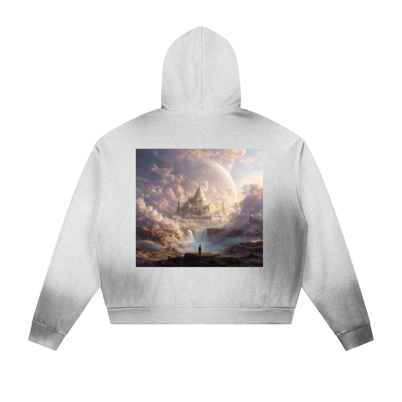 Rich Paradise Sun Fade Frayed Raw Edge Fleece Zip Hoodie