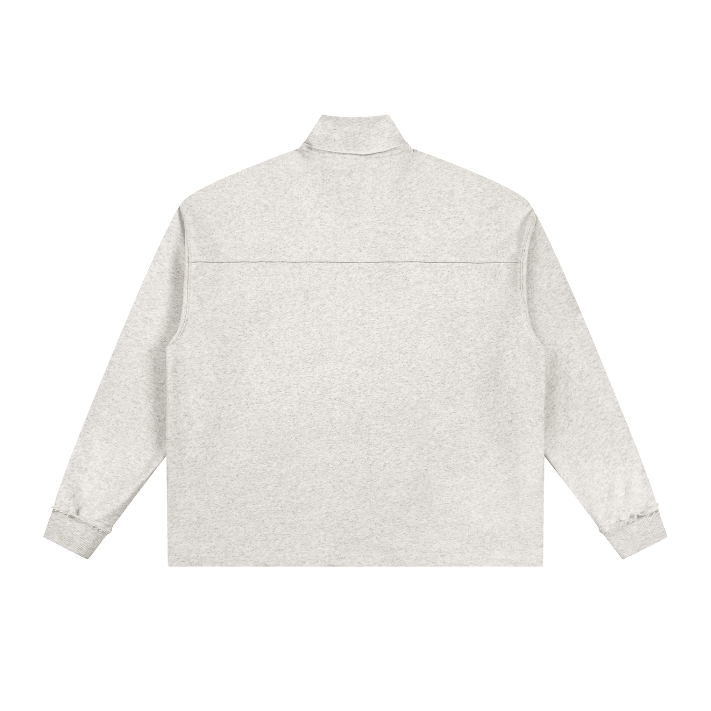 Half-Zip Rolled Edge Fleece Sweatshirt